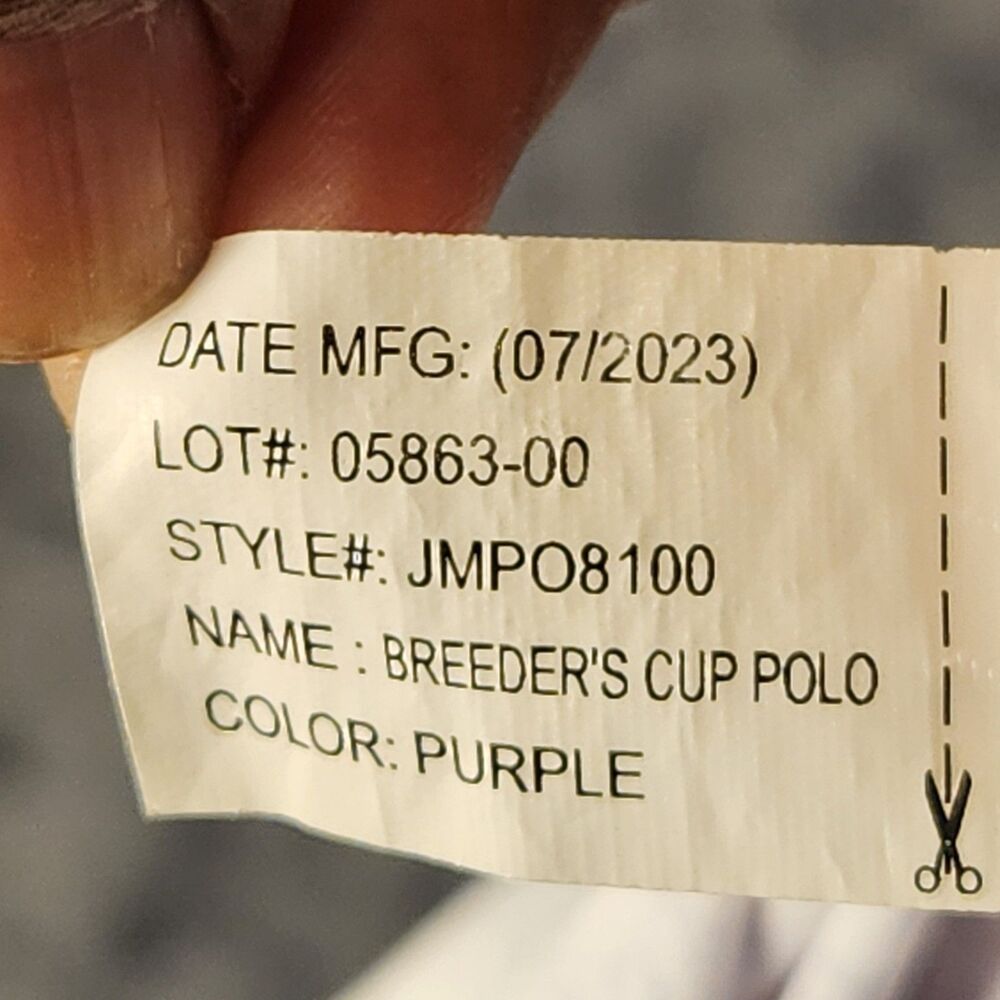 johnnie-O Breeders Cup 2022 Performance Polo Shirt Cup of JO White Print XL - Picture 5 of 8